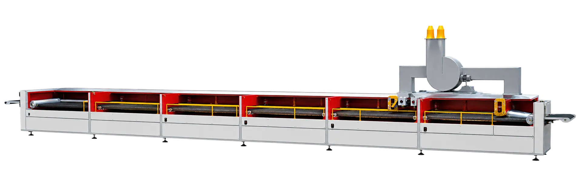 Long Krantz stenter drying section with its exhaust duct