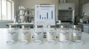 Labelled polymer samples in a quality-control laboratory